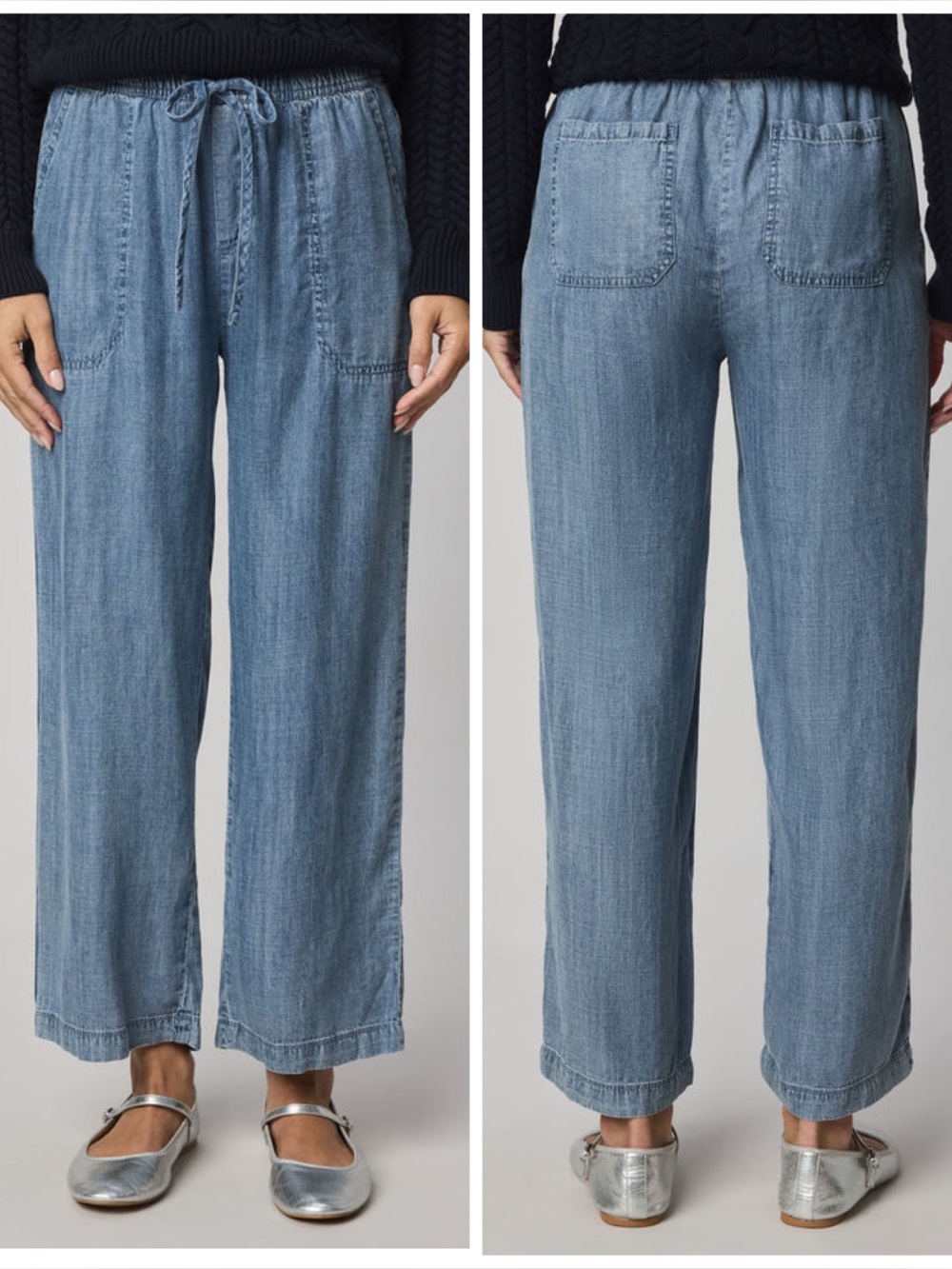 Splendid Angie Indigo Crop Wide Leg Pant